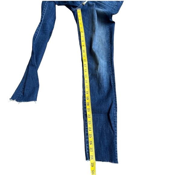 MOTHER Jeans The Stunner Ankle Fray Blue Whatcha Got Cooking Wash - Picture 12 of 13